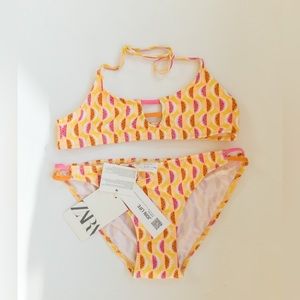 NWT Zara Size 9-10 Watermelon Yellow Bikini